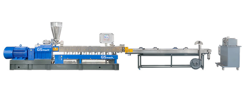 Machine d'extrusion et de pelletisation à double vis conique dense